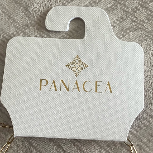 PANACEA 14K Gold Plated Paper Clip Chain Luxe Initial Necklace Letter A - Picture 8 of 10